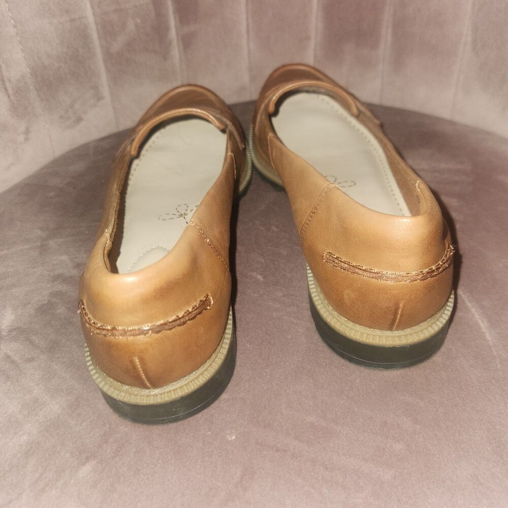 Clarks Collection Leather Loafers Westlynn Bay Tan Womens 10 - Picture 3 of 7